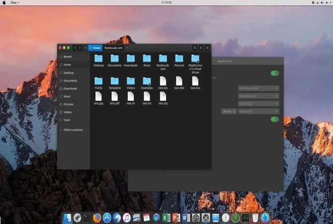 Установите тему MacOS (только для Ubuntu Unity Desktop)